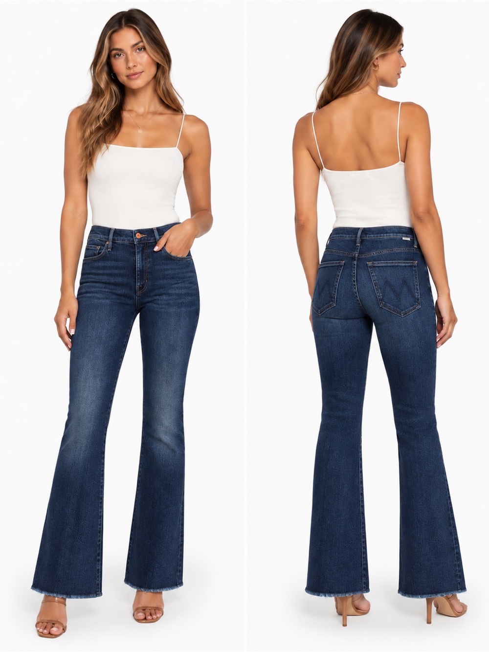 MOTHER denim in the Lil' Weekender Fray Flare style -26P